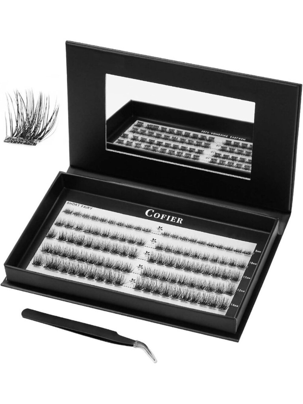 Wispy Lash Clusters Kit, 100 Pcs Individual Eyelash Clusters (8-14mm) - DIY Lash